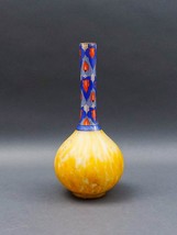 Kralik Harrach Bohemian Czech Art Nouveau Enamel Art Glass Vase 10&quot; - £629.15 GBP