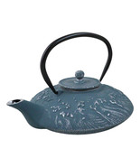 Royal Blue Ocean Sea Waves Cast Iron Tetsubin Teapot With Enamel Liner - $62.62 CAD