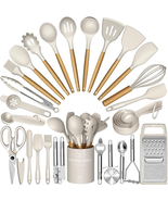 Silicone Kitchen Utensil Set, 34PCS Heat Resistant Kitchen Gadgets and T... - $1,053.94 MXN