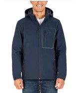 Gerry Mens Jacket Blue Softshell Hood Pockets Water Wind Resistant Heavy... - $1,026.89 MXN