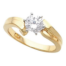 Round Diamond Engagement Ring 14k Yellow Gold (1.16 Ct J VVS1 Clarity) GIA  - £5,290.61 GBP