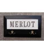 Merlot Wine Sign with two double hooks - £47.40 GBP