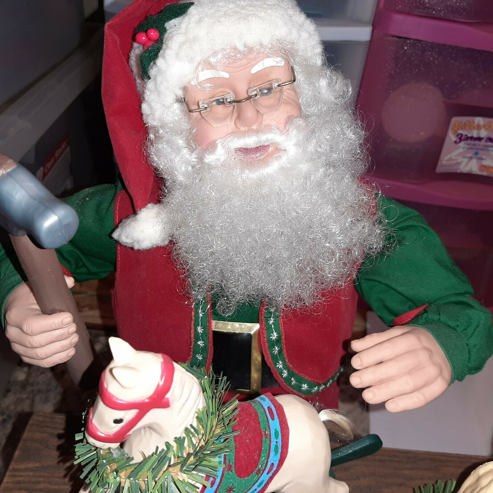 Santa Old Toy Maker Workshop by Holiday Creations animatronic/music box working Item image 2