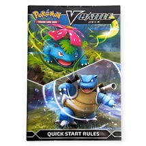 V-Battle Deck Pokemon Quick Start Rule Book: Venusaur and Blastoise - $2.90
