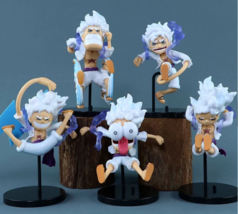 5Pcs/set Mini Anime One Piece Action Figure Nika Luffy Gear 5 Collection... - $9.90