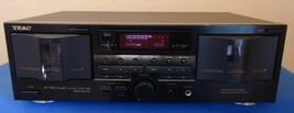 Teac W-750R Double Cassette Deck, New Belts, See Video ! - £102.26 GBP