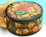 Vintage lacquer trinket box india papier mache art handmade thumb155 crop