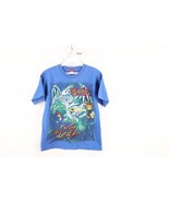 Vtg 90s Yu Gi Oh Boys Medium Faded Spell Out Short Sleeve T-Shirt Blue C... - $823.67 MXN