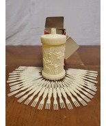 Flower Treasure Cocktail  w 35 Party Picks Holder Hong Kong Vintage Plastic - $56.65 MXN