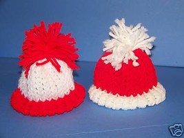 Waldo or Santa Knit Cap Hat Sock Monkey/doll NEW red/wh - $4.00