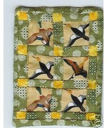 Duck Square Mini Quilt ACEO Handquilted OOAK - £15.75 GBP