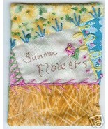 Summer Flowers Crazy mini Quilt ACEO Handquilted OOAK - £10.23 GBP