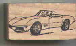 Chevrolet Corvette Car Rubber Stamp #2 Chevy Vette - £6.30 GBP