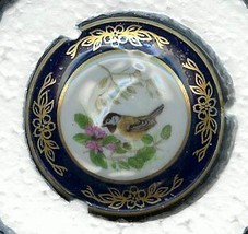 Black capped Chickadee Bird Miniature Franklin Porcelain Plate - $13.00