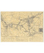 Santa Fe Railway Map 8 part ACEO 1914 RR - £7.86 GBP