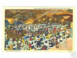 Calsbad Caverns Lunch Room Sante Fe RR Linen Postcard - £3.99 GBP