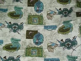 Vintage Patriotic Green Bicentennial ? Fabric 1 yard - £19.75 GBP