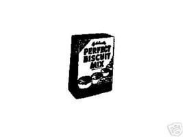 Vintage Perfect Biscuit Mix box Rubber Stamp - £7.07 GBP