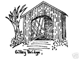 Gilkey Covered Bridge Linn Co Oregon rubber stamp - $11.99