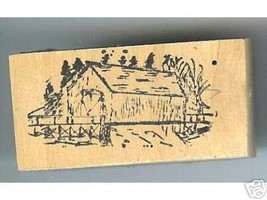 Generic side view Covered Bridge rubber stamp - £9.38 GBP