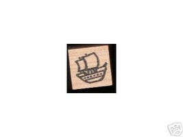Small SHIP rubber stamp sailing historical #2 - $4.00