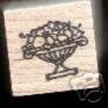 Small Fruit Bowl Basket rubber stamp - $4.00