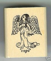 Virgo Zodiac Sign Rubber Stamp 1960&#39;s Aug 23 - Sept 22 - $7.00