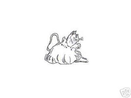 Cat in the Bag curious kitty rubber stamp head out - £5.58 GBP