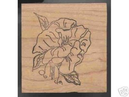 SWEET PEA flower rubber stamp LARGE artist signed on handle - £14.13 GBP