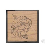 SWEET PEA flower rubber stamp LARGE artist signed on handle - £13.91 GBP