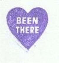 Conversation Heart Rubber Stamp BEEN THERE valentine - £3.93 GBP