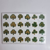 240 Pcs St Patrick&#39;s Day Temporary Tattoos Shamrock Green Gold Glitter - £4.73 GBP