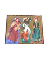 Vintage 1996 Hallmark &amp; Barbie Doll 8&quot; Holiday Embellished Paper Cards, ... - £11.46 GBP