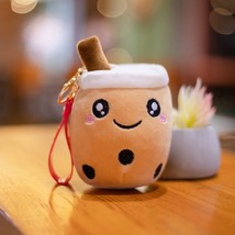 Mini Bubble Tea Cup Plush Pendant Toys Creative Boba Food Cup Dolls Cartoon Keyc - £10.31 GBP