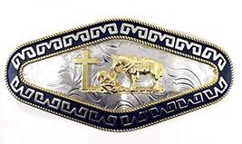Western Cowboy/Cowgirl Gold Silver Metal Long Belt Buckles In Multi Symbol (Pray - £14.78 GBP