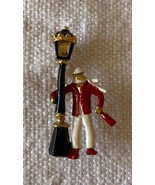 ⭕VTG, Art Deco, brooch, pin, enameled, hand painted, 3.5cm high, never used - $18.97 CAD
