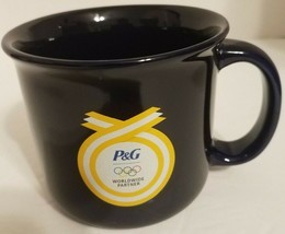 Proctor &amp; Gamble P&amp;G Olympics World Wide Partners Coffee Soup Mug Cobalt Blue - £7.20 GBP