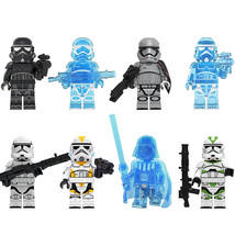 8Pcs Star Wars Phasma Minifigure Transparent Stormtrooper 442 Legion Min... - $380.17 MXN