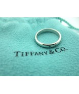 Tiffany &amp; Co Platinum Classic Lucida Wedding Engagement Band Ring 3mm Si... - $953.55 CAD