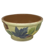 Art Pottery Mixing Bowl Italy Ceramiche Alfa Fall Leaves Autumn Handmade... - $19.75