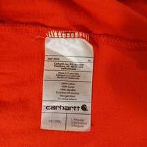 Carhartt T-Shirt Men's L Cotton Short Sleeve Pocket Logo Workwear Orange K87 ORG image 8