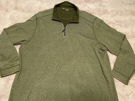 TOMMY BAHAMA Green 1/4 Zip Pullover Sweater Jacket Size 3XLT - $52.35