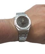 New Casio G-Shock GA2100 in Steel Case AP Casioak SILVER + original case... - $235.90