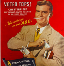 1947 Chesterfield Cigarettes Advertisement ABC Tobacco Liggett &amp; Myers D... - $560.27 MXN