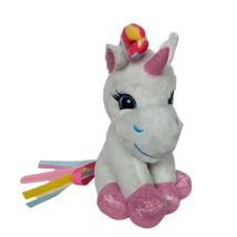 Goffa Unicorn Rainbow Shimmer Metallic Plush Stuffed Animal 8&quot; - £16.47 GBP