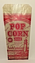 VINTAGE 1940&#39;s Coca-Cola Popcorn Bag Hershey Park, Hershey Pennsylvania wax - $15.47