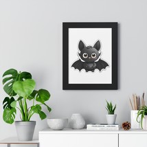 Framed Vertical Cartoon Bat Wall Art Print - Black, White or Walnut Finish - £48.61 GBP+