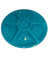 Party Special Ocassion Dip Veggie Snack 14”  Teal Tray Platter NEW24HR S... - $20.39 CAD