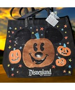 Disneyland Resorts Halloween Mickey Mouse Pumpkin Sequin Tote Bag Walt D... - $20.60 CAD