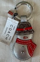 Coach 92200 Leather Snowman Signature Hat Keychain Key Fob Handbag Charm... - £55.08 GBP